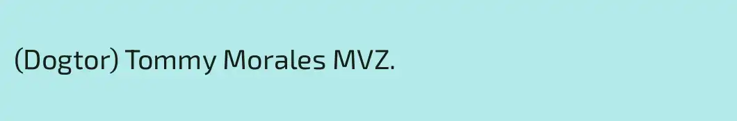 (Dogtor) Tommy Morales MVZ. 